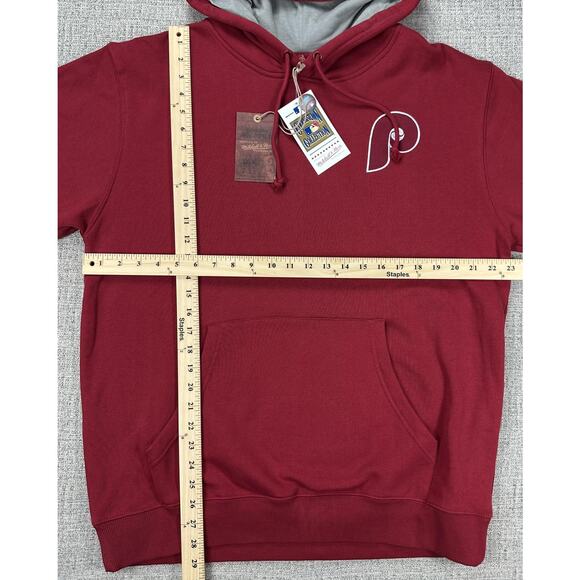 Philadelphia Phillies Hoodie Mens Large Red MLB Baseball John Kruk Cooperstown - Picture 2 of 13